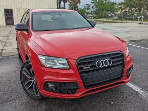 Audi SQ5 parked outside of Eurospec Autowerks.