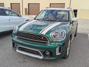 Mini Cooper S Countryman parked in front of Eurospec Autowerks.